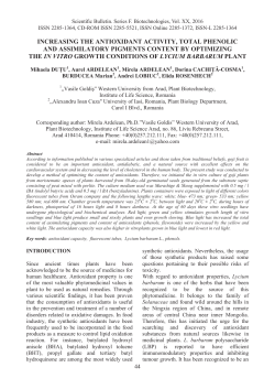 increasing the antioxidant activity, total phenolic and assimilatory