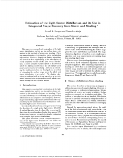 Estimation of the Light Source Distribution and its Use in Shape