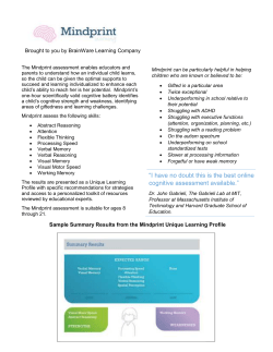 I have no doubt this is the best online cognitive assessment available.