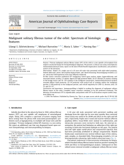 Malignant solitary fibrous tumor of the orbit: Spectrum of histologic