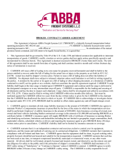 View Broker/Carrier Agreement