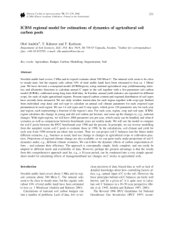 ICBM regional model for estimations of dynamics of agricultural soil