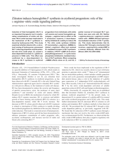 Zileuton induces hemoglobin F synthesis in