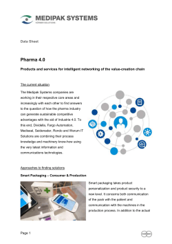 Pharma 4.0 - K&ouml;rber Medipak Systems AG