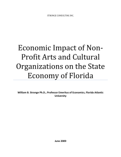 Economic Impact of Non-Profit Arts and Cultural Organizations on