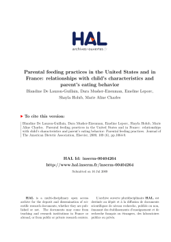 Parental feeding practices in the United States and in France