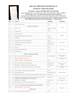 bsci 106 : principles of biology ii ecology and evolution