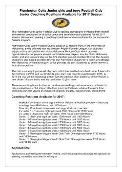 Flemington Colts Junior girls and boys Football Club