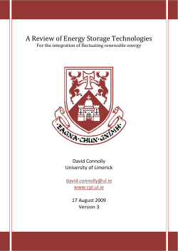A Review of Energy Storage Technologies