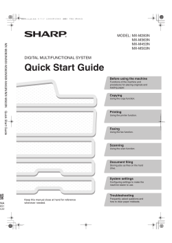 MX-M283N/M363N/M453N/M503N Operation-Manual Quick