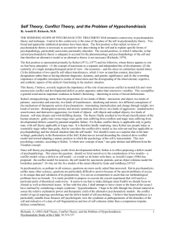 1981) Self Theory, Conflict Theory, and the Problem of