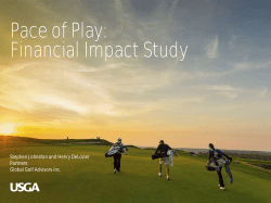 Pace of Play: Financial Impact Study