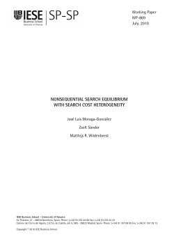 nonsequential search equilibrium with search cost