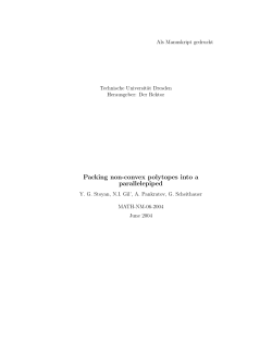 Packing non-convex polytopes into a parallelepiped