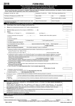 Form IR8A for YA 2018