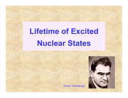 Lifetime of Excited Nuclear States
