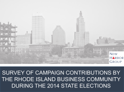 survey of campaign contributions by the rhode island business