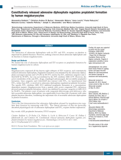 Constitutively released adenosine diphosphate