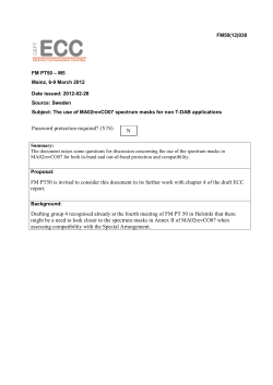 The use of MA02revCO07 spectrum masks for non T-DAB