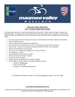 Maumee Valley Wheelmen 2017 Tuesday Night Race