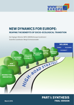 new dynamics for europe: st