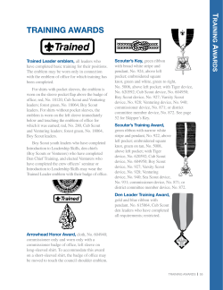 training awards - Boy Scouts of America