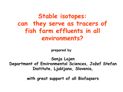 Stable isotopes can they serve as tracers of fish farm effluents in all