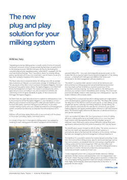 The new plug and play solution for your milking system