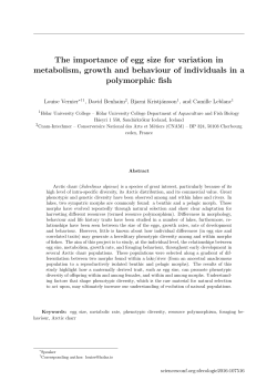 The importance of egg size for variation in metabolism, growth and