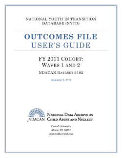 outcomes file user`s guide - National Data Archive on Child Abuse