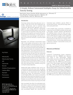 A Simple, Robust Automated Multiplex Assay for Mitochondria