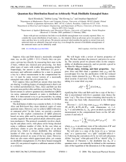 Quantum Key Distribution Based on Arbitrarily