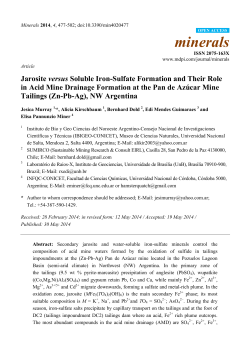 Jarosite versus Soluble Iron-Sulfate Formation and Their