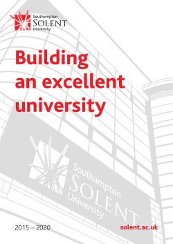 Southampton Solent University Strategy 2015-2020