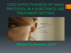 cost effectiveness of nada protocol in a substance use treatment