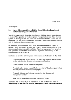 Planning Agents Meeting 25 May 2016