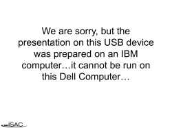 ISAC`s perspective on data: standards, structure and