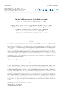 Effect of acid treatment in alcoholic fermentation