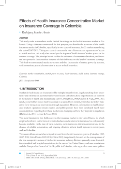 Effects of Health Insurance Concentration Market on Insurance