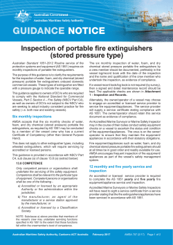 Inspection of portable fire extinguishers