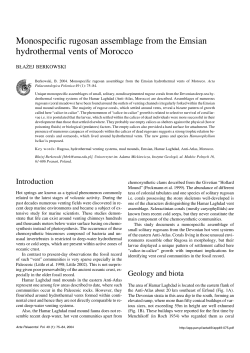 Monospecific rugosan assemblage from the Emsian hydrothermal