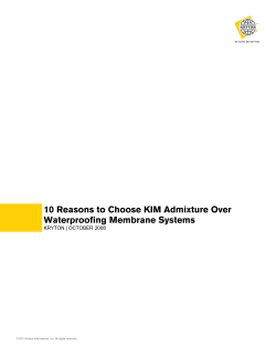 10 Reasons to Choose KIM Admixture Over Waterproofing