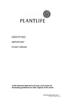 identifying important plant areas - Convention on Biological Diversity