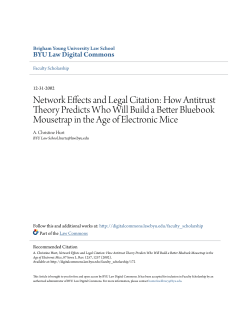 Network Effects and Legal Citation: How Antitrust Theory Predicts