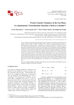 Proton Transfer Chemistry in the Gas Phase. Is a Spontaneous