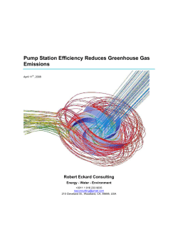 Pump Station Efficiency Reduces Greenhouse Gas Emissions