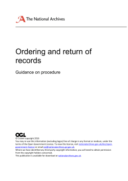Ordering and return of records