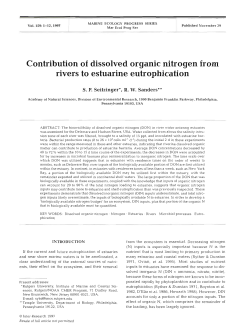 Contribution of dissolved organic nitrogen from
