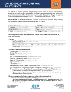 OPT Notification Form