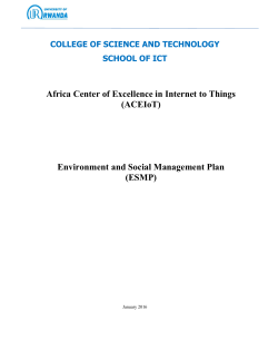 Africa Center of Excellence in Internet to Things (ACEIoT) - UR-CST